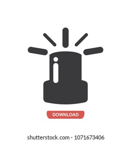Emergency light vector icon 