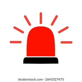 emergency light vector with trendy design. siren light icon