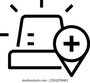 Emergency Line Icon - Single Icon, Vector