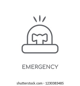 Emergency linear icon. Modern outline Emergency logo concept on white background from Health and Medical collection. Suitable for use on web apps, mobile apps and print media.