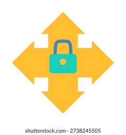 Emergency Lockdown Icon - Flat Color Icons For Emergency Management