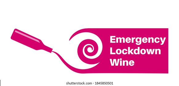 Emergency lockdown wine vector 2020 vintage