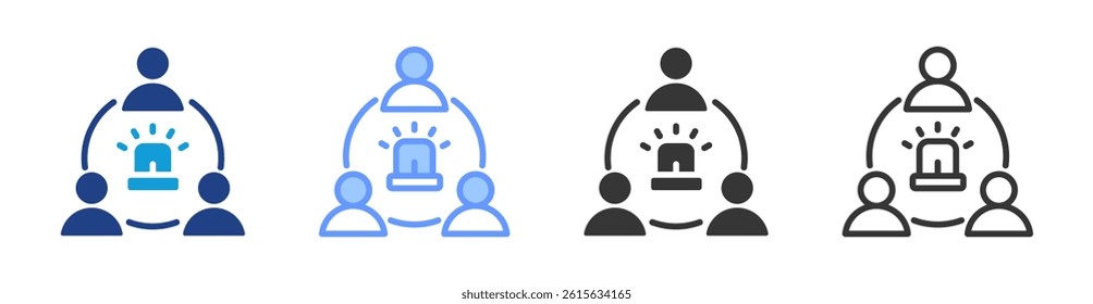 Emergency Management icon set multiple style collection