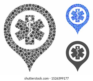 Emergency Map Marker Mosaic Emergency Map Stock Vector (Royalty Free ...