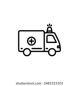 Emergency Medical Ambulance Icon for Healthcare Services
