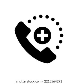 Emergency medical call icon (Simple vector illustration)