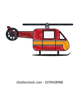 Emergency medical helicopter scribble