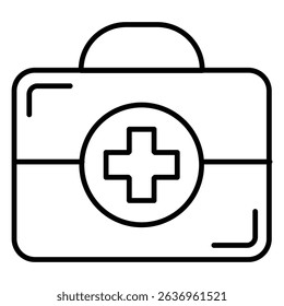 Emergency Medical Kit Vector Icon For Healthcare
