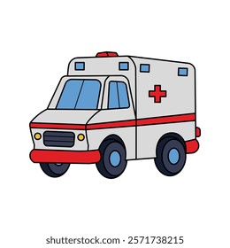 Emergency medical service vehicle Ambulance car vector template Vector image ambulance