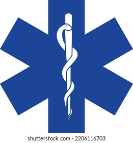 Emergency Medical Services Logo Clipart - Vector Illustration