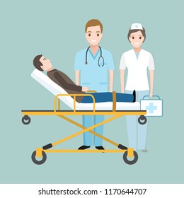 Emergency medical services or Rescue medical illustration