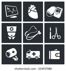 Emergency Medicine Vector Icons Set