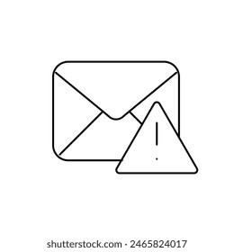 emergency message thin outline icon vector design good for website and mobile app