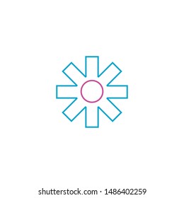 Emergency minimal line icon vector