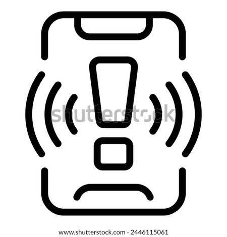 Emergency mobile call icon outline vector. Service support center. Emergency helpline aid