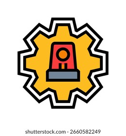 modo de emergência recurso cor ícone vetor. modo de emergência recurso sinal. símbolo isolado ilustração