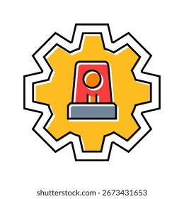 emergency mode feature color icon vector. emergency mode feature sign. isolated symbol illustration
