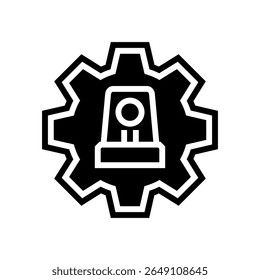 emergency mode feature glyph icon vector. emergency mode feature sign. isolated symbol illustration
