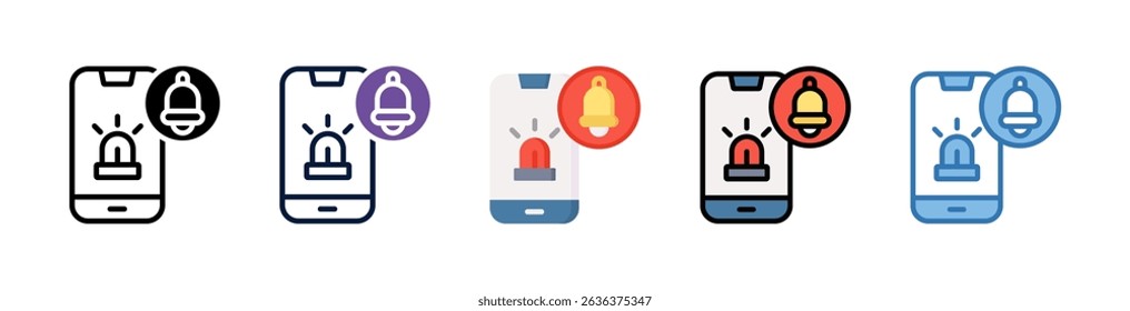 Emergency Notification Icon Element For Design And Vector