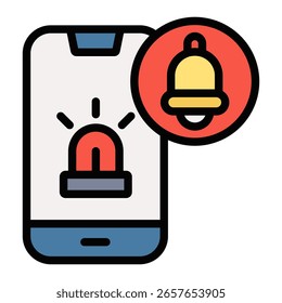 Elemento De Icono De Notificación De Emergencia Para Diseño Y Vector