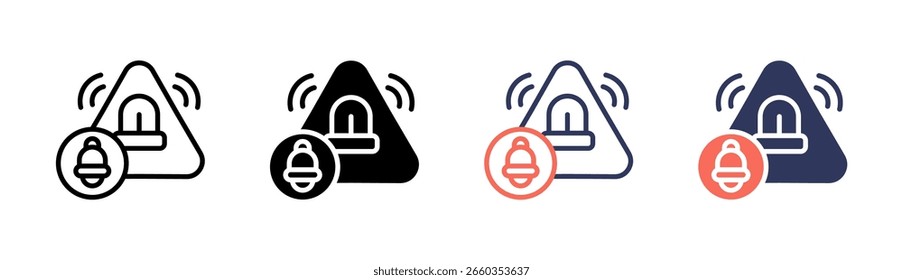 Elemento De Icono De Notificación De Emergencia Para Diseño Y Vector