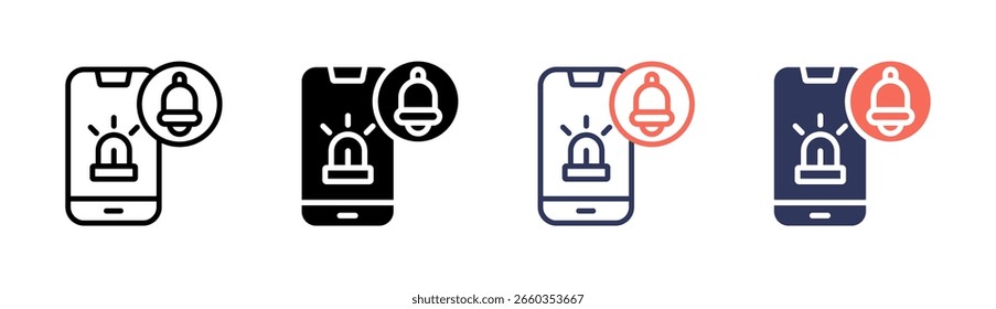 Emergency Notification Icon Element For Design And Vector