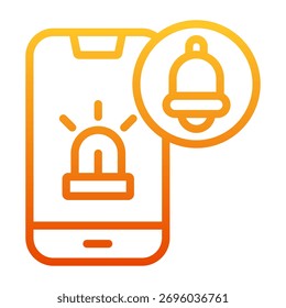 Icon-Element für Notfallbenachrichtigung für Design und Vektor