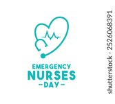 Emergency Nurses Day. Flat design vector. Eps 10.