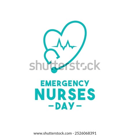 Emergency Nurses Day. Flat design vector. Eps 10.