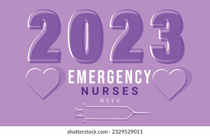 Emergency Nurses week. background, banner, card, poster, template. Vector illustration.