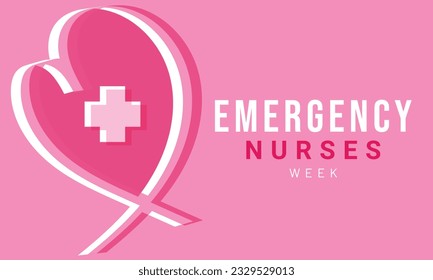 Emergency Nurses week. background, banner, card, poster, template. Vector illustration.