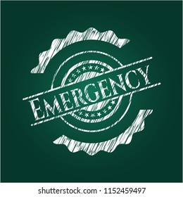 Emergency on chalkboard