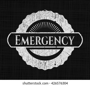 Emergency on chalkboard
