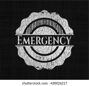 Emergency on chalkboard