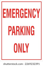 Sólo el vector de estacionamiento de emergencia