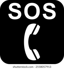 The emergency phone icon isolated on white background