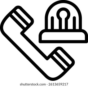 Emergency Phone Line Vector Icon Design