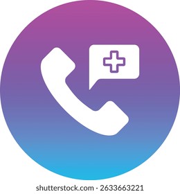 Ícone de vetor do telefone de emergência. Pode ser usado para impressão, aplicativos móveis e da Web.