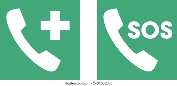 Notfall-Telefon-Vektorsymbol