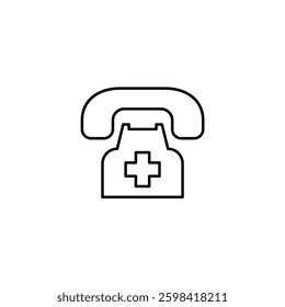 Emergency Phone vector line icon icons design