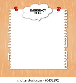 Emergency Plan Concept On Paper Vector