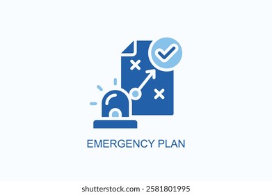 Emergency Plan Icon Or Logo Isolated Illustration