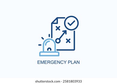 Emergency Plan Icon Or Logo Isolated Illustration