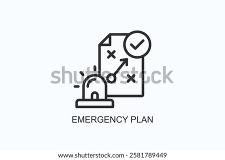 Emergency Plan Icon Or Logo Isolated Illustration
