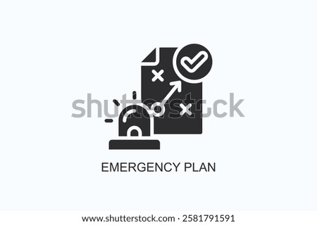 Emergency Plan Icon Or Logo Isolated Illustration