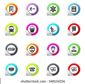 Emergency pointer on the color icons for your design