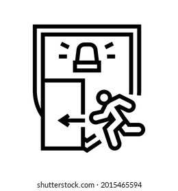 emergency preparedness line icon vector. emergency preparedness sign. isolated contour symbol black illustration
