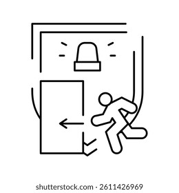 emergency preparedness line icon vector. emergency preparedness sign. isolated contour symbol black illustration