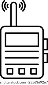 Emergency Radio Vector Line Icon Design