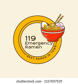 Emergency Ramen Logo Badge Concept